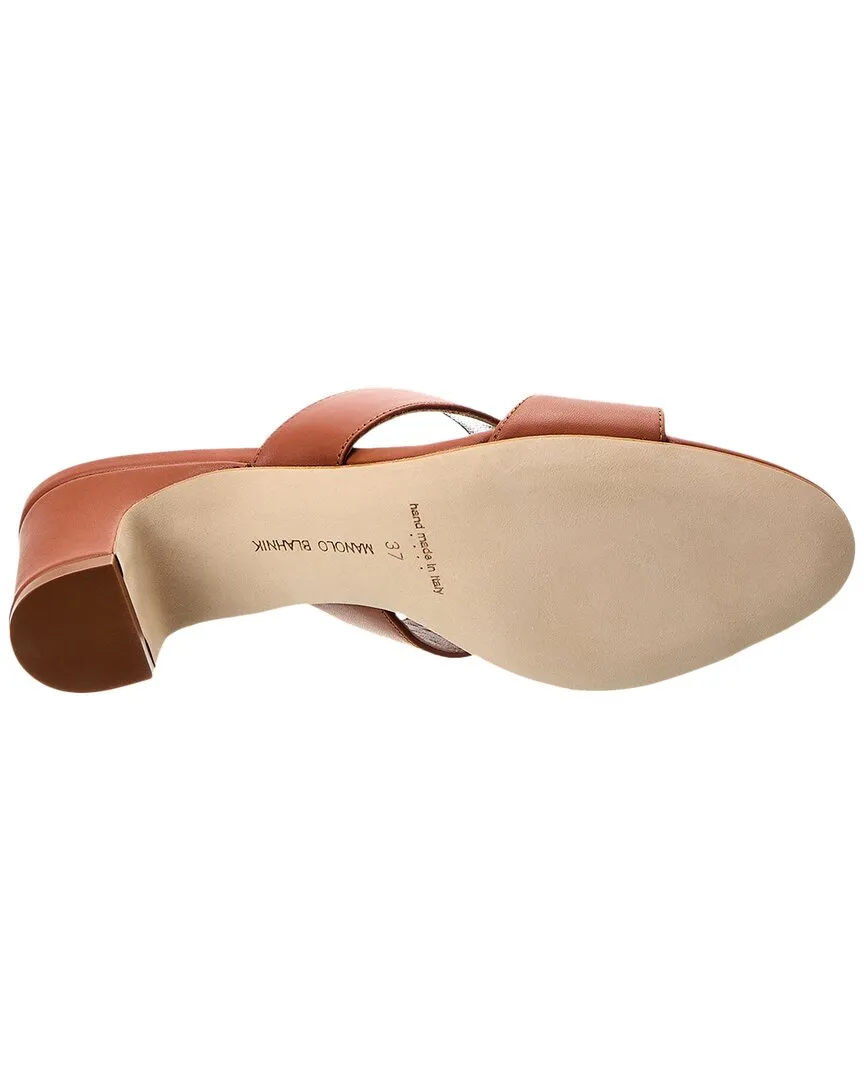 DNU Manolo Blahnik Chus 50 Leather Sandal (Authentic Pre-Owned)