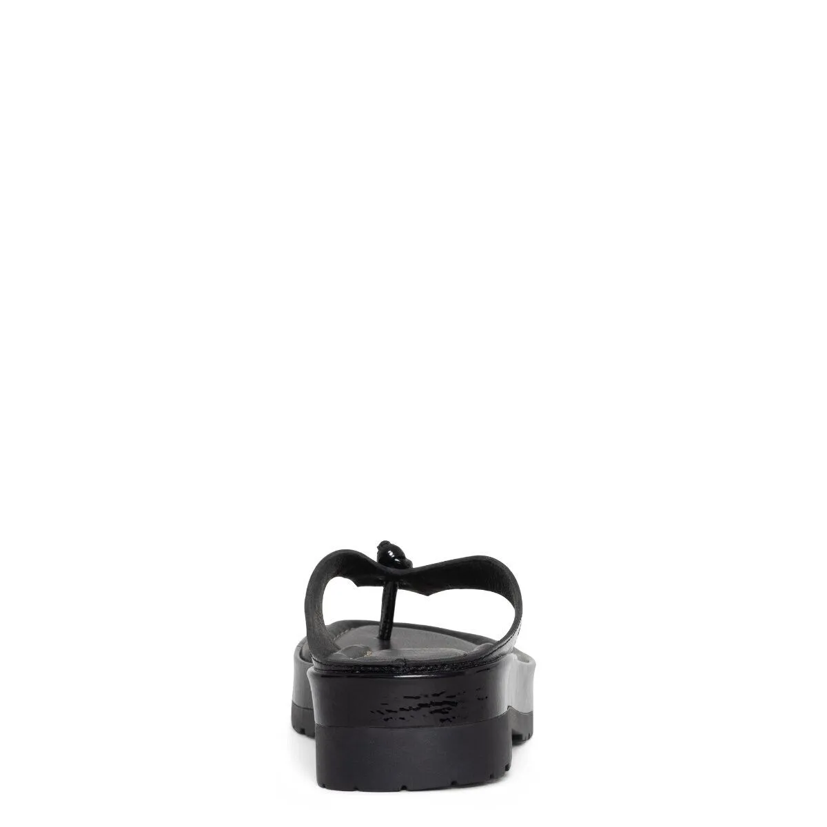 Donald Pliner Seena Sandals Women's US 7.5 Black Leather Platform Thong KHD1117