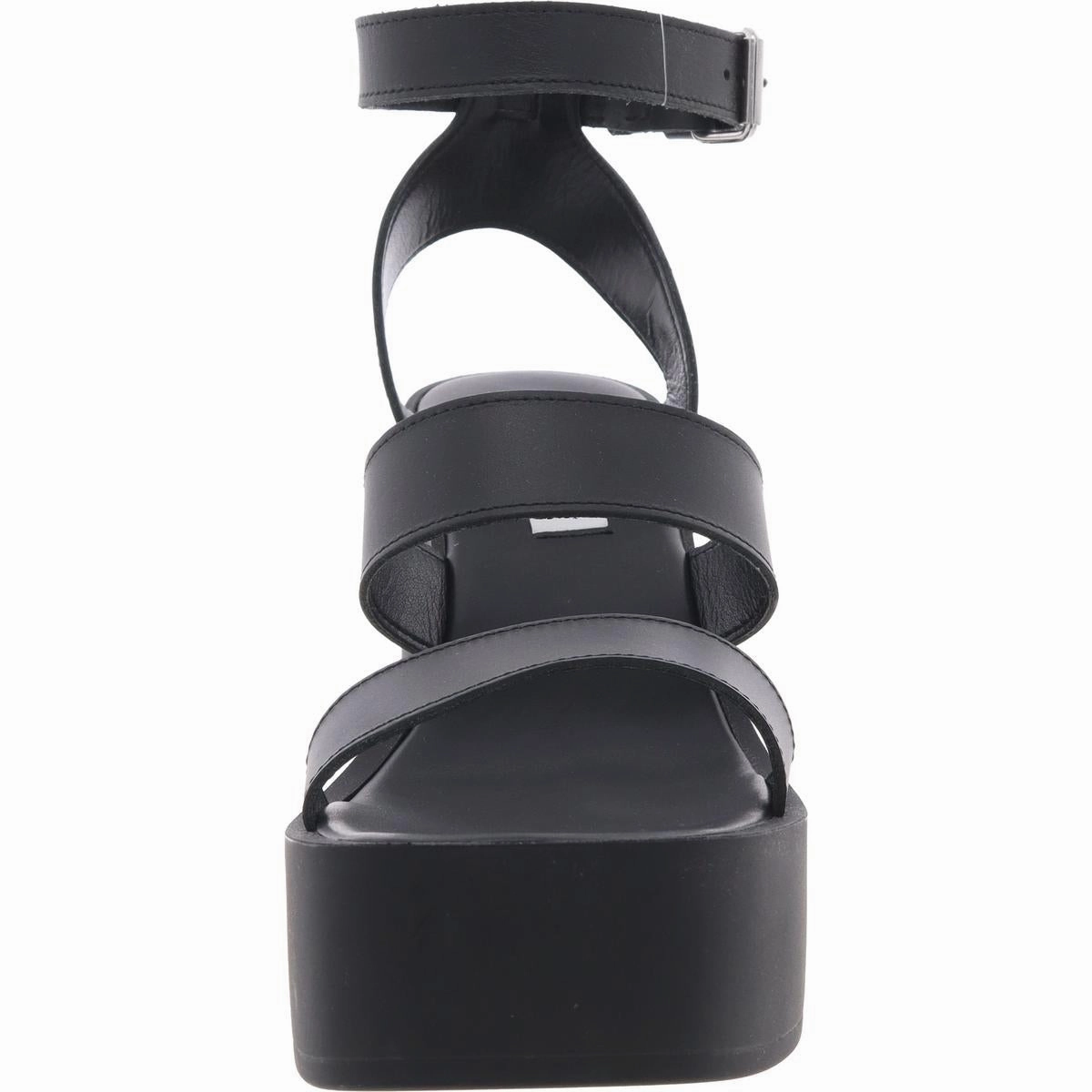 Dora Womens Adjustable Leather Platform Sandals