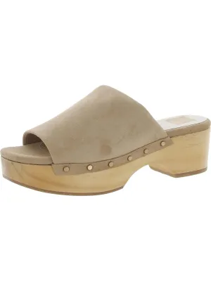 Dorado Womens Suede Studded Wedge Sandals