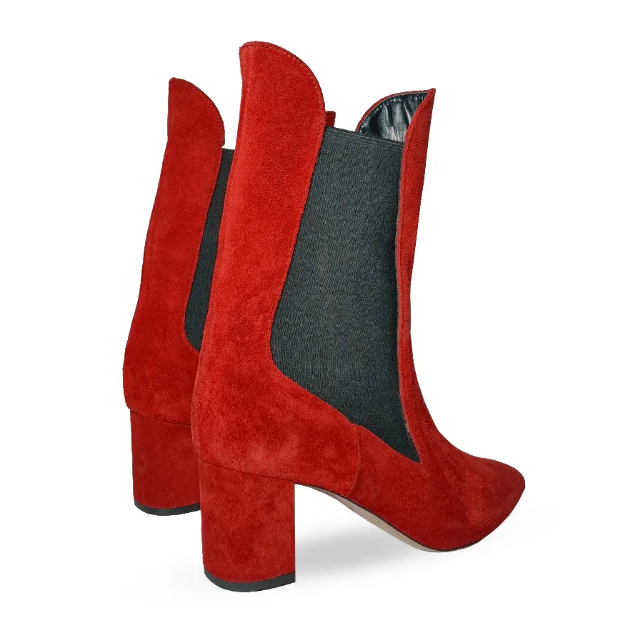 ELIZABETH RED SUEDE