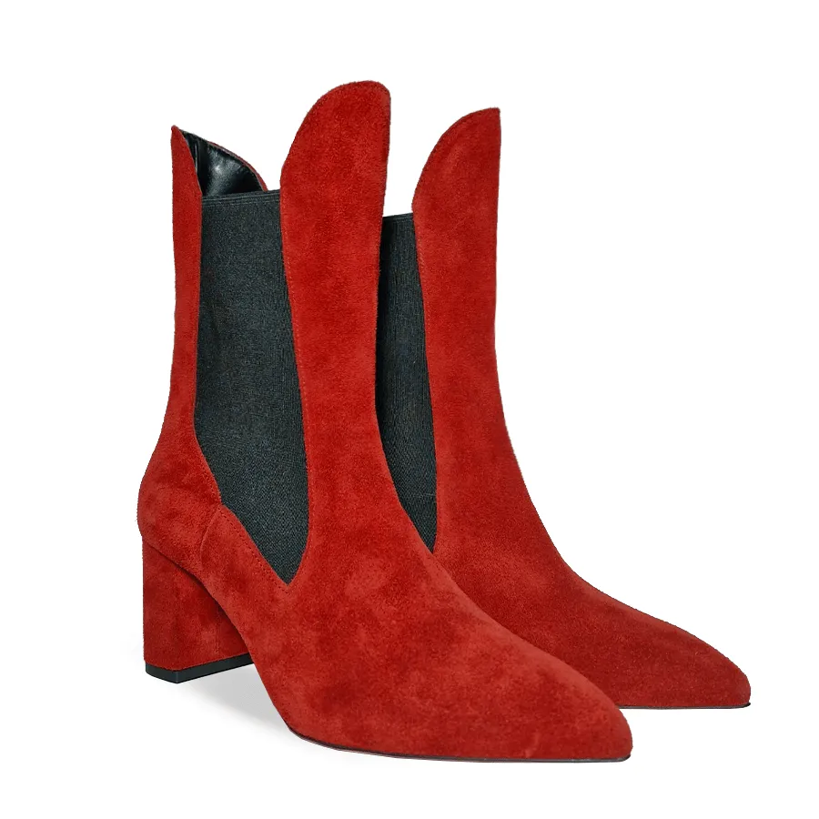 ELIZABETH RED SUEDE
