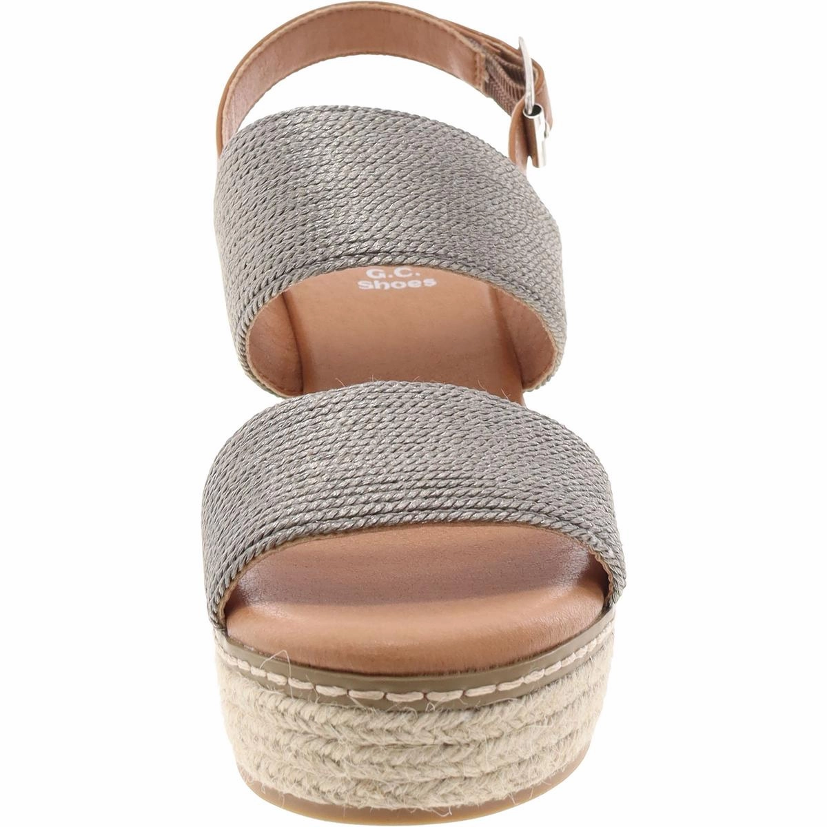 Ellis Womens Metallic Buckle Espadrilles
