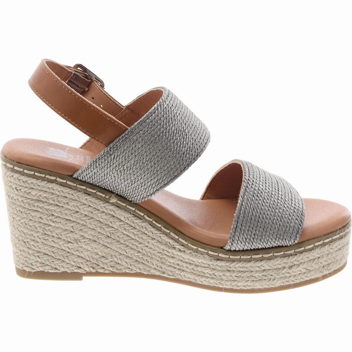 Ellis Womens Metallic Buckle Espadrilles