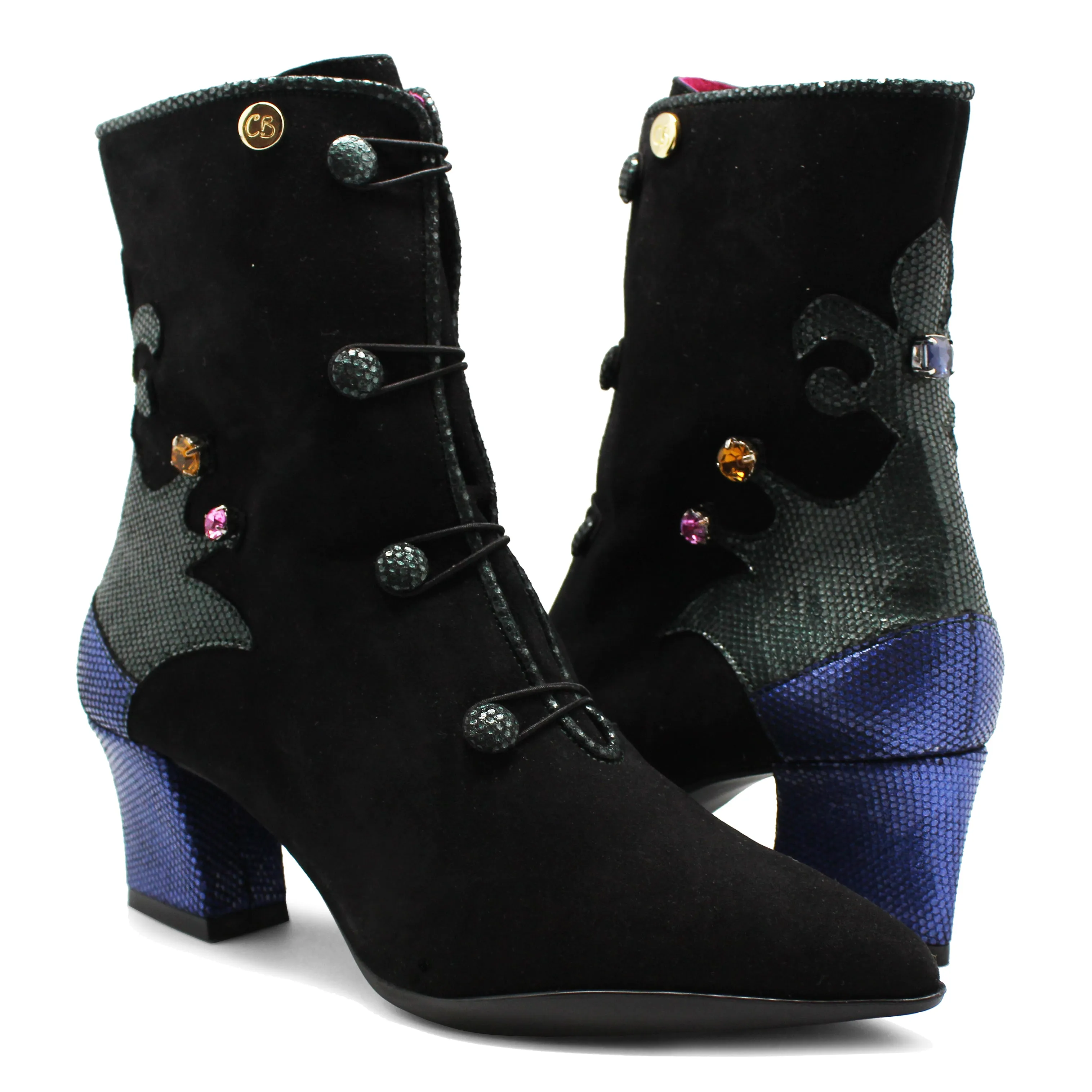Emperor-Black suede ankle boot- Last Pair 35 and 40