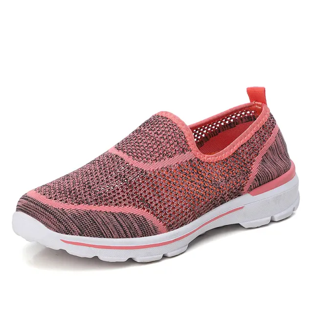 Estelita Women's Slip-On Breathable Mesh Summer Fashion Flat Black Shoes