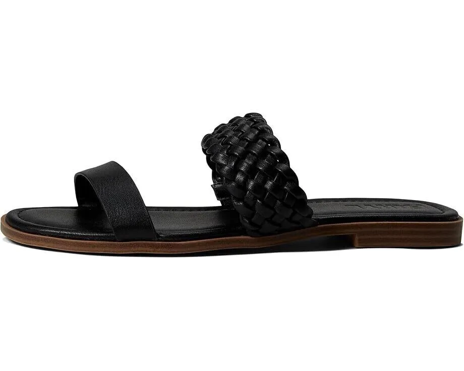 FARYL by Farylrobin Carmen Slide Womens 9.5 Black Leather Braided sandal KHD1005