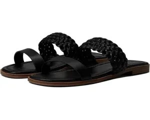 FARYL by Farylrobin Carmen Slide Womens 9.5 Black Leather Braided sandal KHD1005