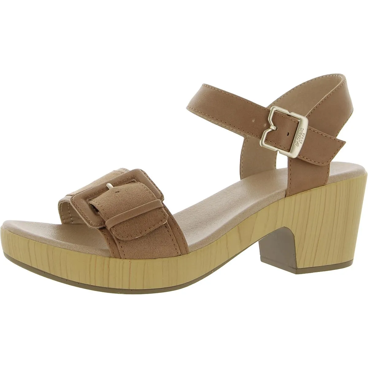 Felicity Too Womens Mixed Media Clog Ankle Strap