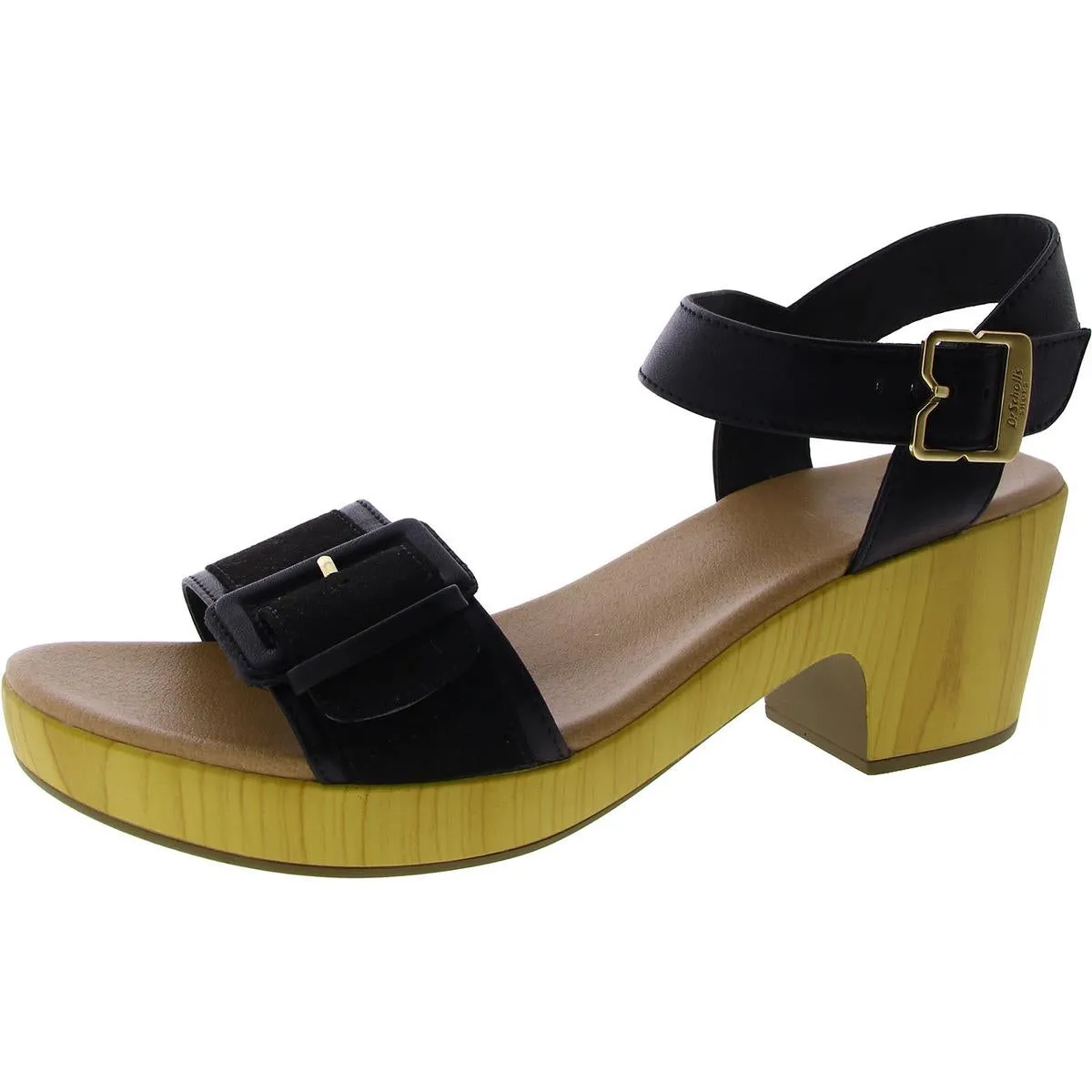 Felicity Too Womens Mixed Media Clog Ankle Strap