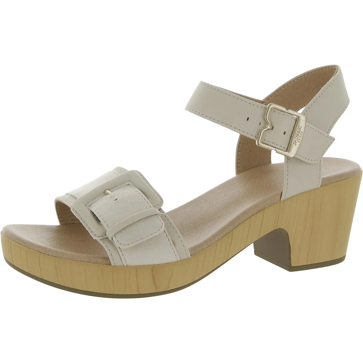 Felicity Too Womens Mixed Media Clog Ankle Strap