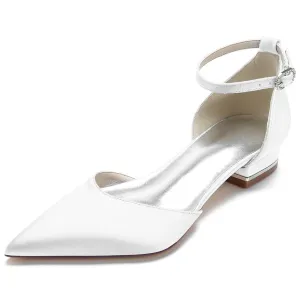 Flat Heel 2.5cm Silk-Like Lace Shoes CK0278