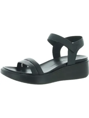 Flowt Womens Leather Open Toe Wedge Sandals