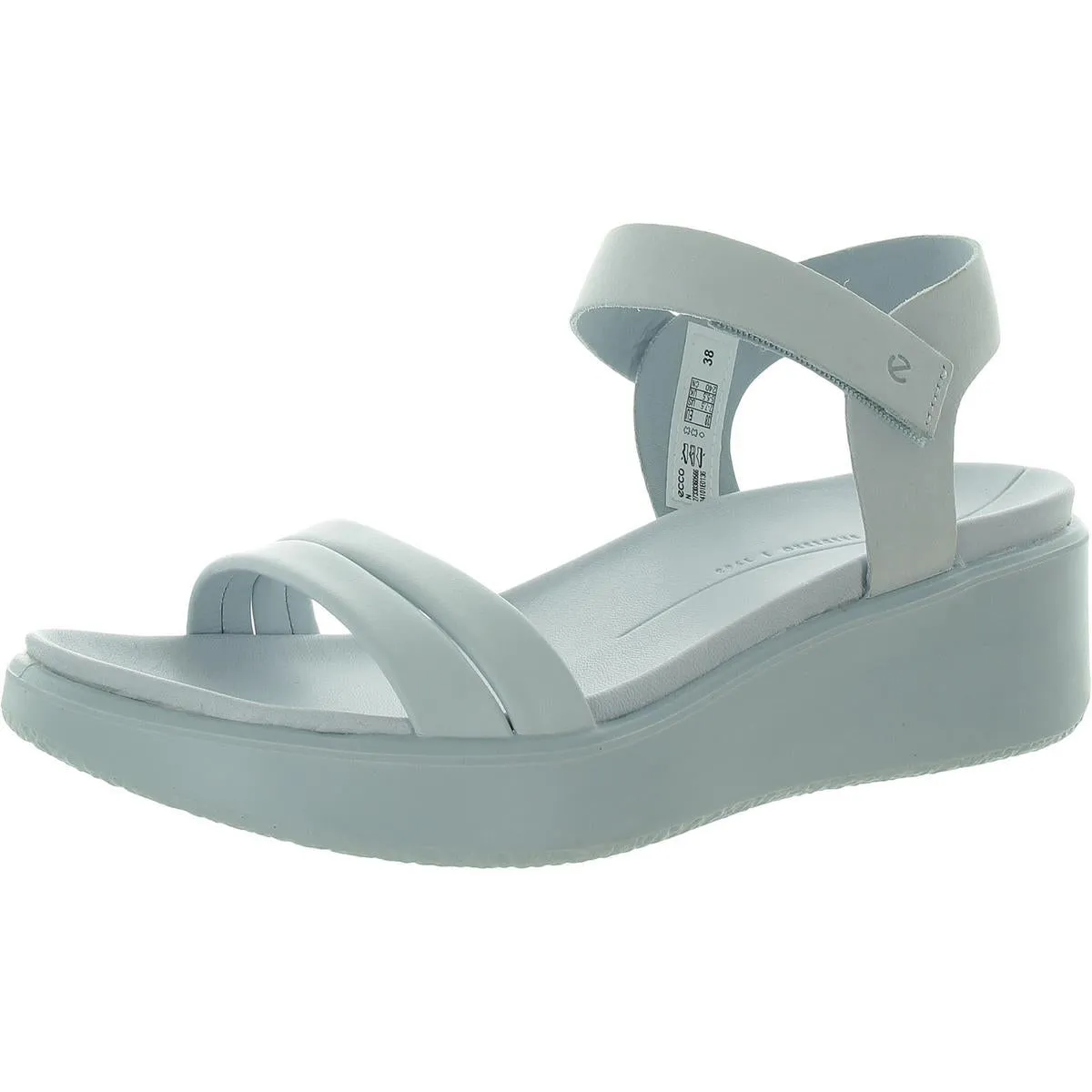 Flowt Womens Leather Open Toe Wedge Sandals