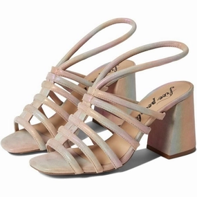 Free People Colette Cinched Heel Women's US 9.5M Rainbow Metallic Sandal KHD325