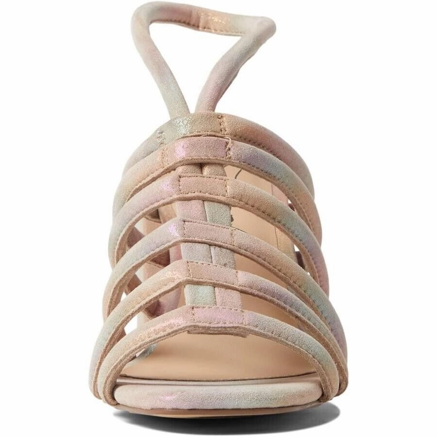 Free People Colette Cinched Heel Women's US 9.5M Rainbow Metallic Sandal KHD325