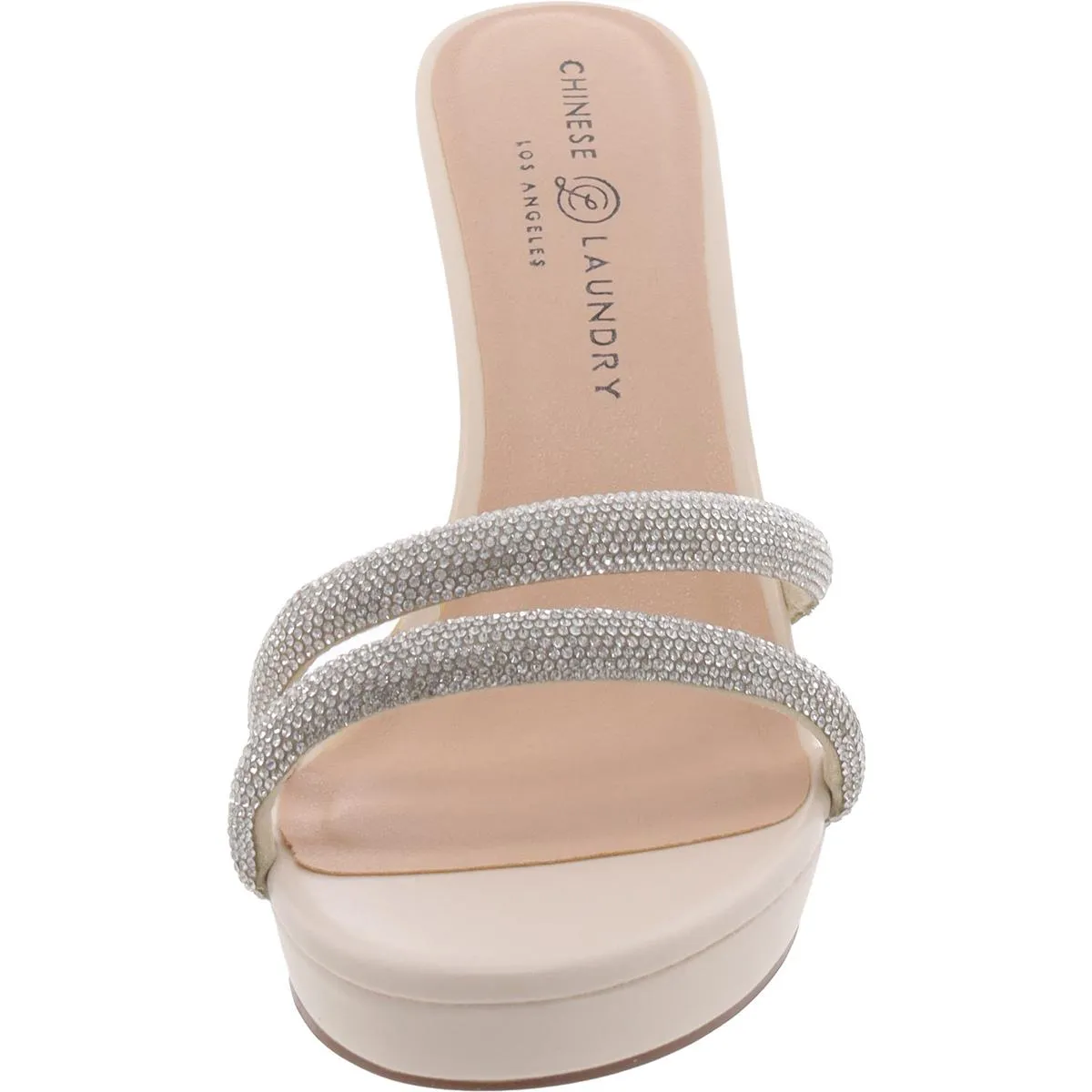 Friendly Womens Faux Leather Embellished Heels