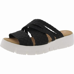 FX Kate Vegan Womens Padded Insole Woven Slide Sandals