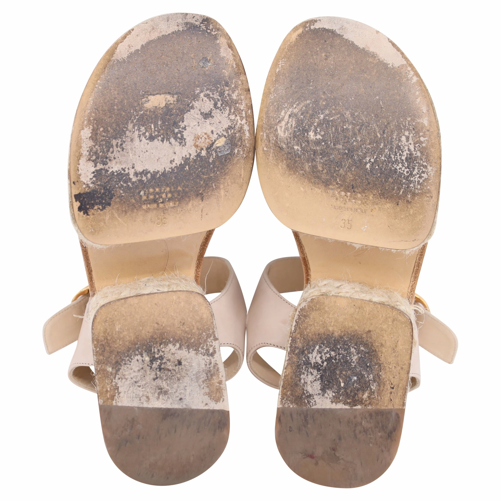 Gabriela Hearst Ryka Ankle-Strap Sandals in Beige Calfskin Leather