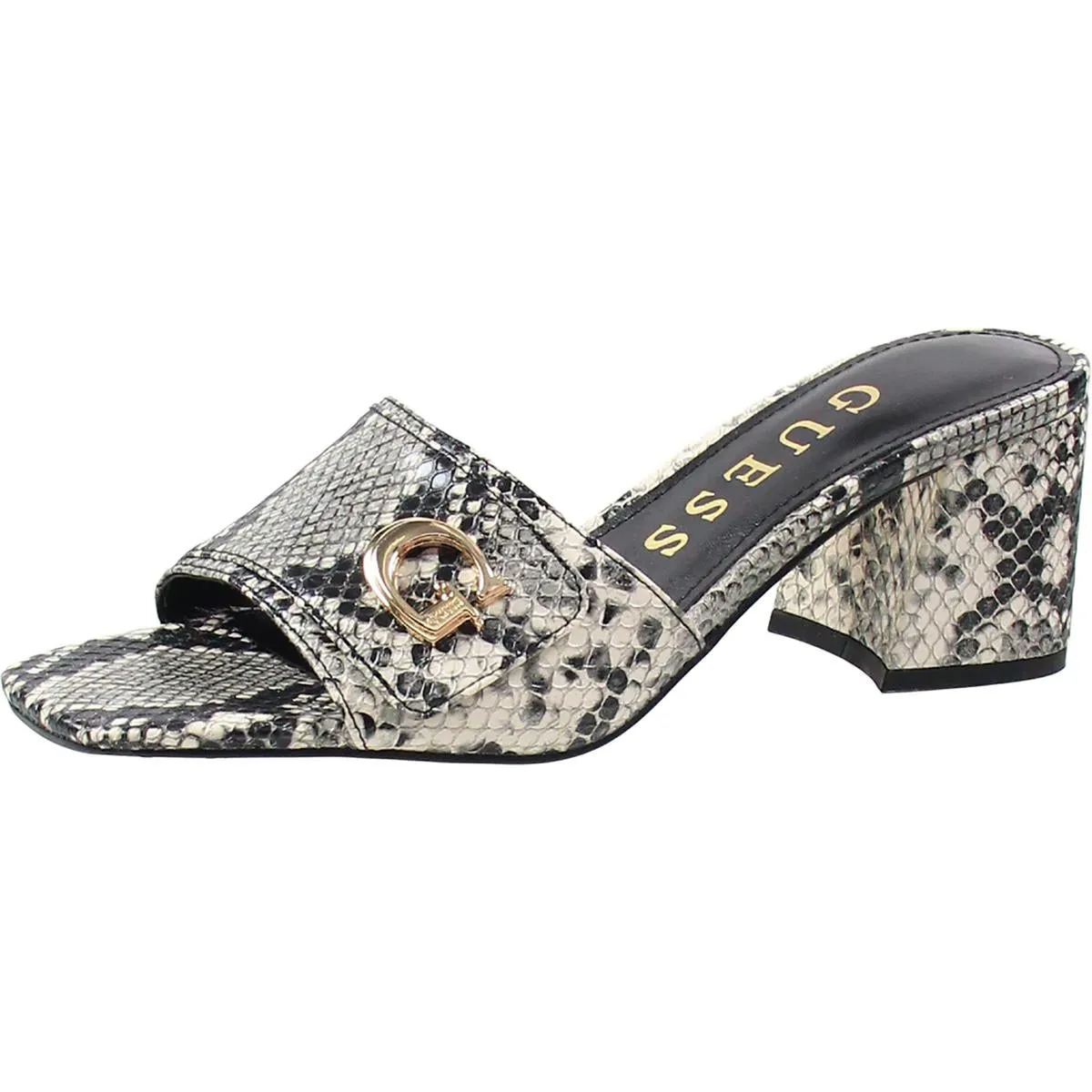 Gallai 2 Womens Block Heel Square Open Toe Slide Sandals