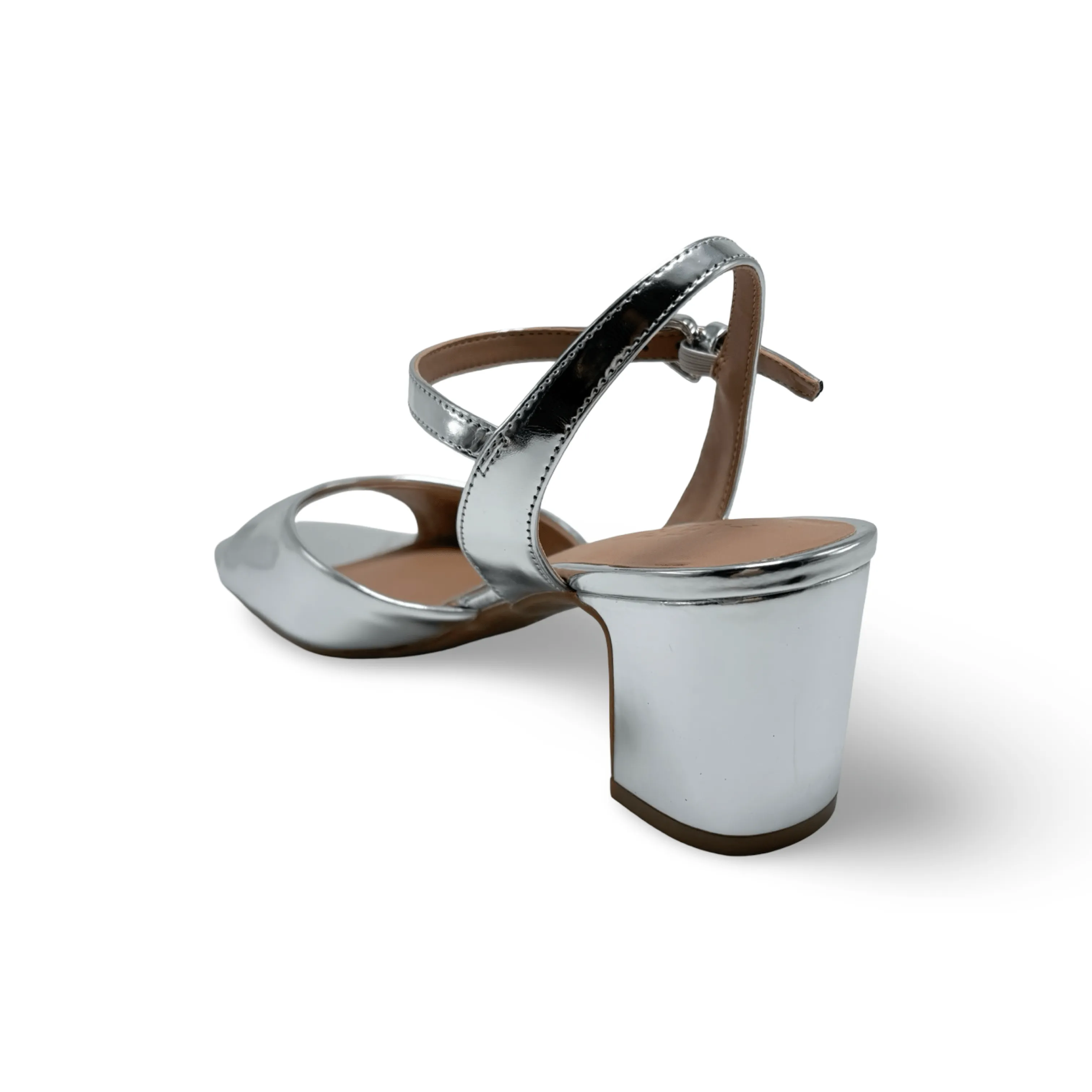 Gerda Silver Mirror Sandal