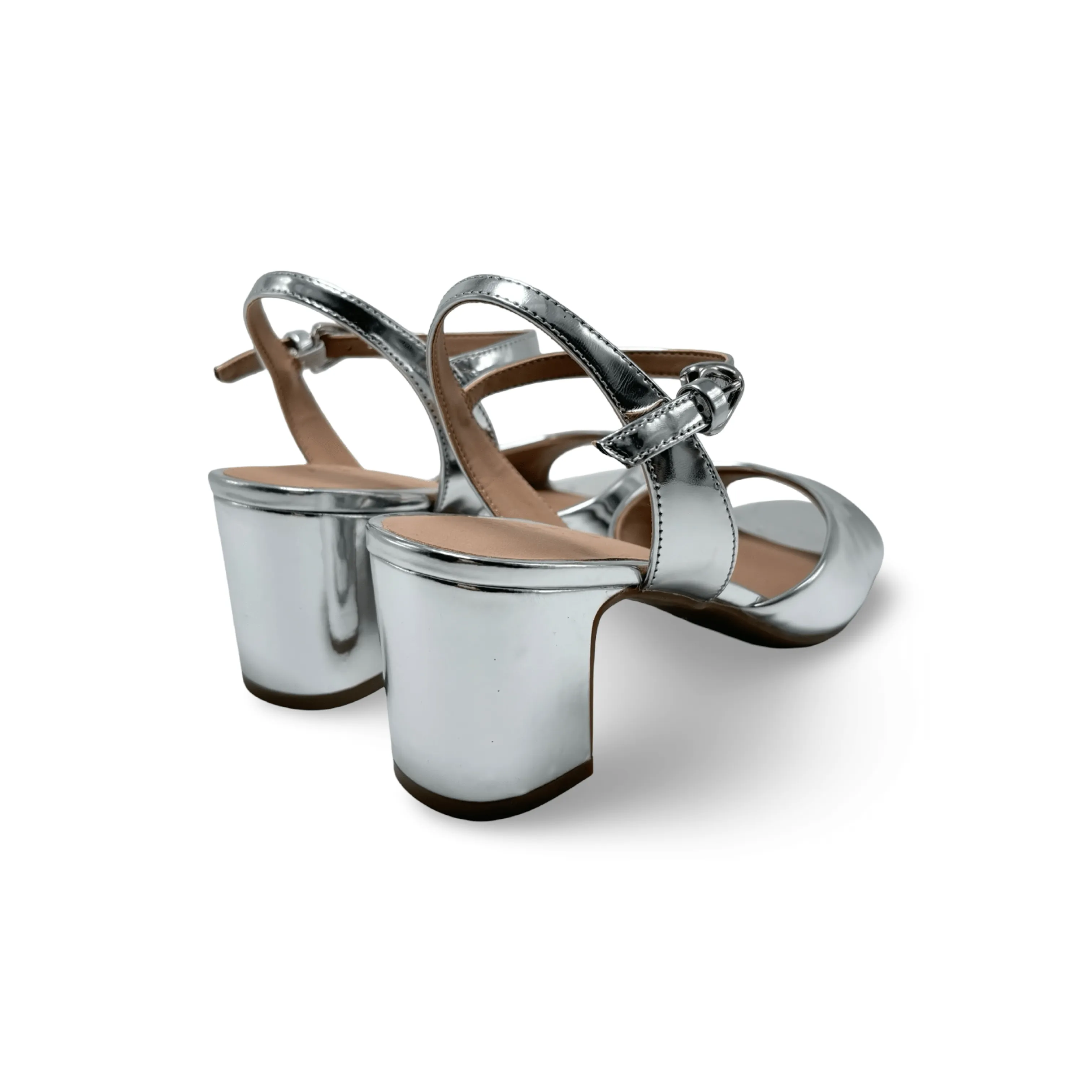 Gerda Silver Mirror Sandal