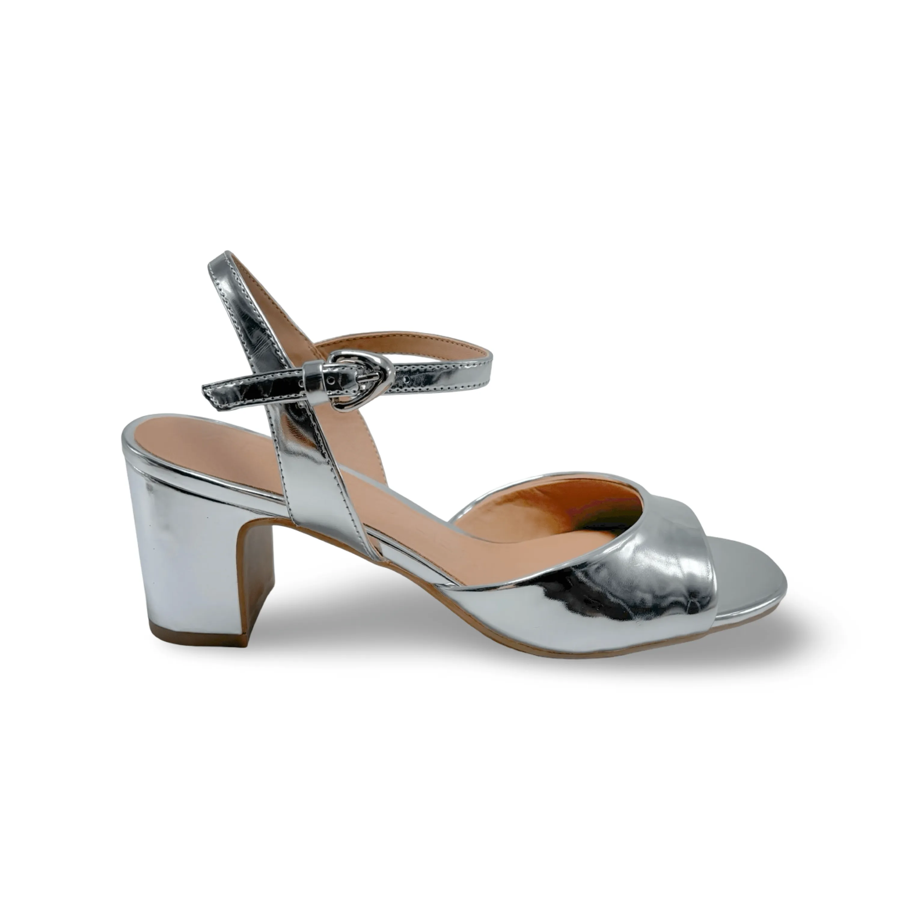 Gerda Silver Mirror Sandal