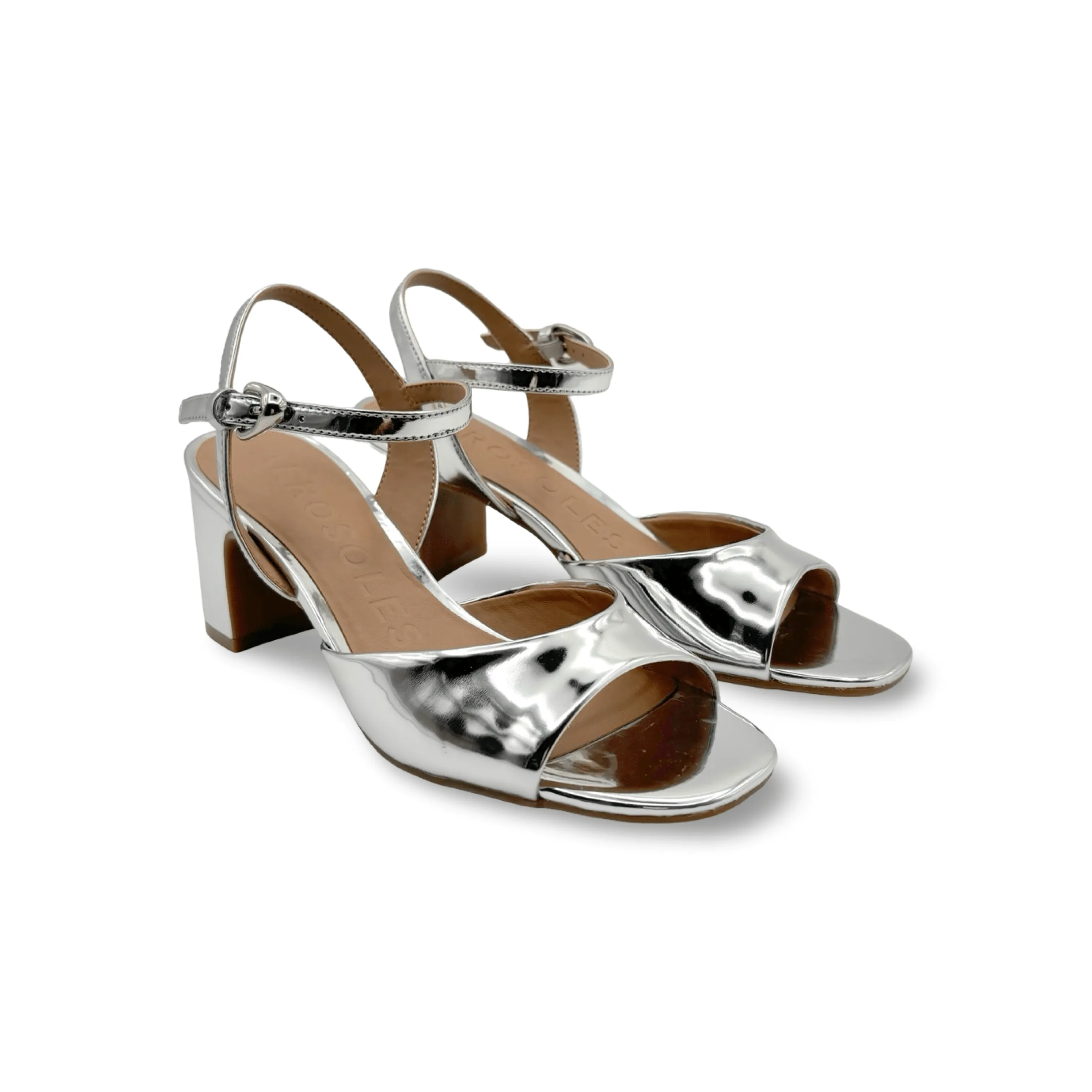 Gerda Silver Mirror Sandal
