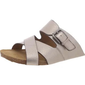 GERVAISE Womens Metallic Round toe Slide Sandals