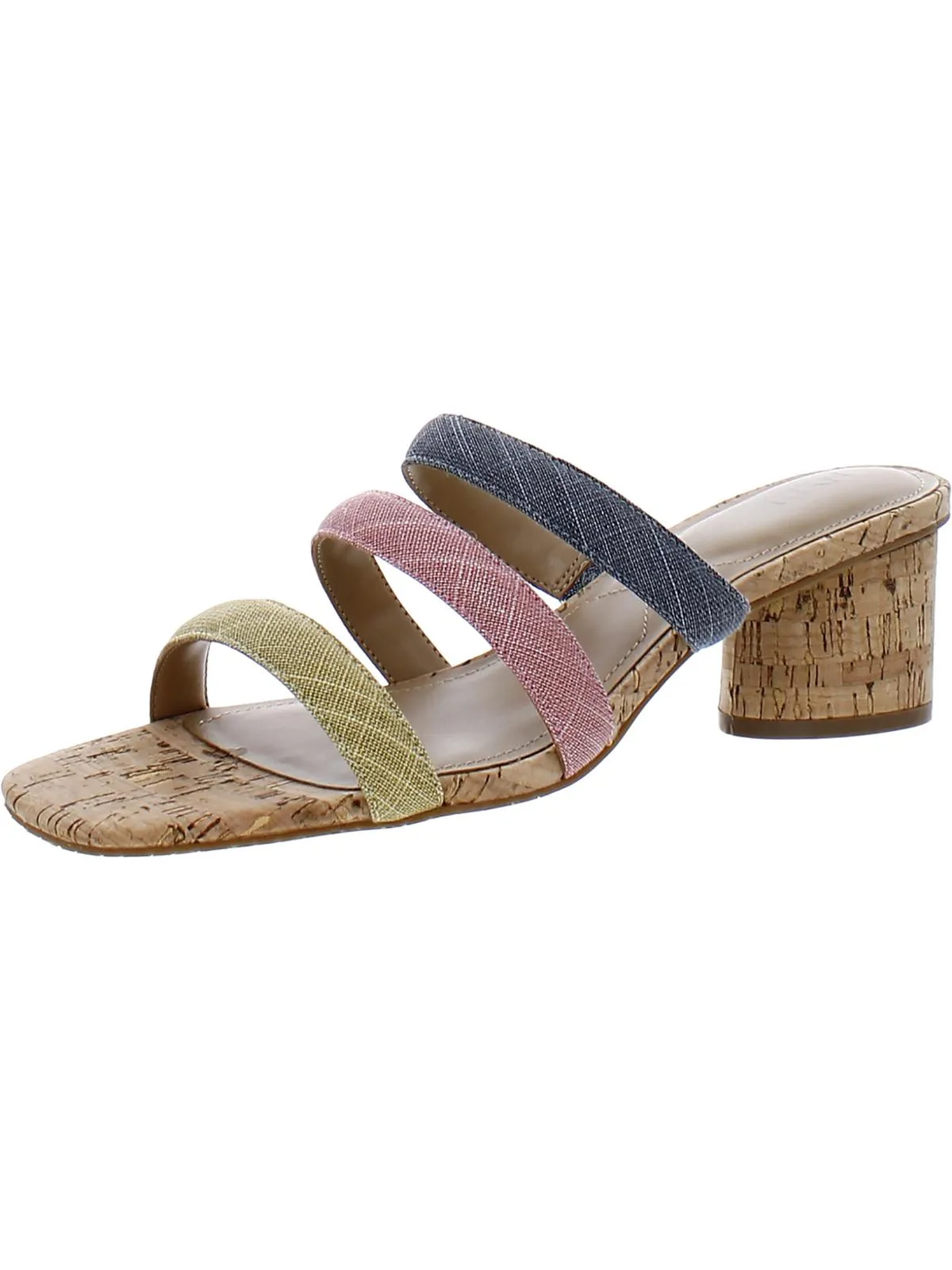 Giacomo Womens Canvas Slip On Slide Sandals