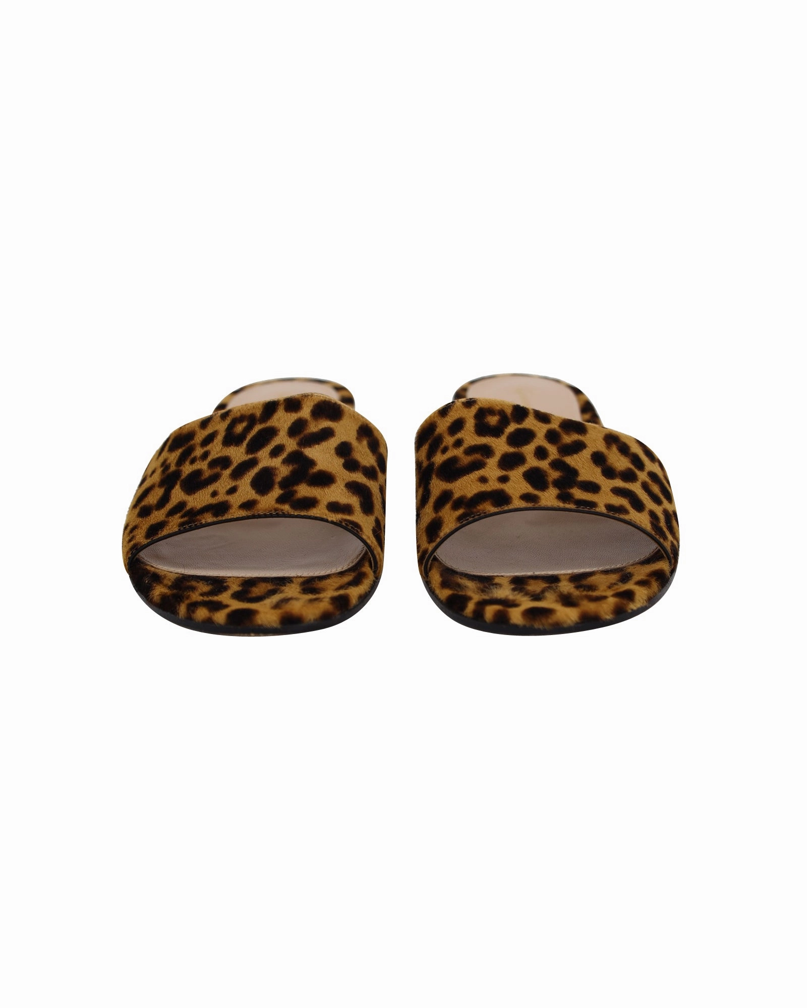 Gianvito Rossi Slides In Animal Print Ponyhair