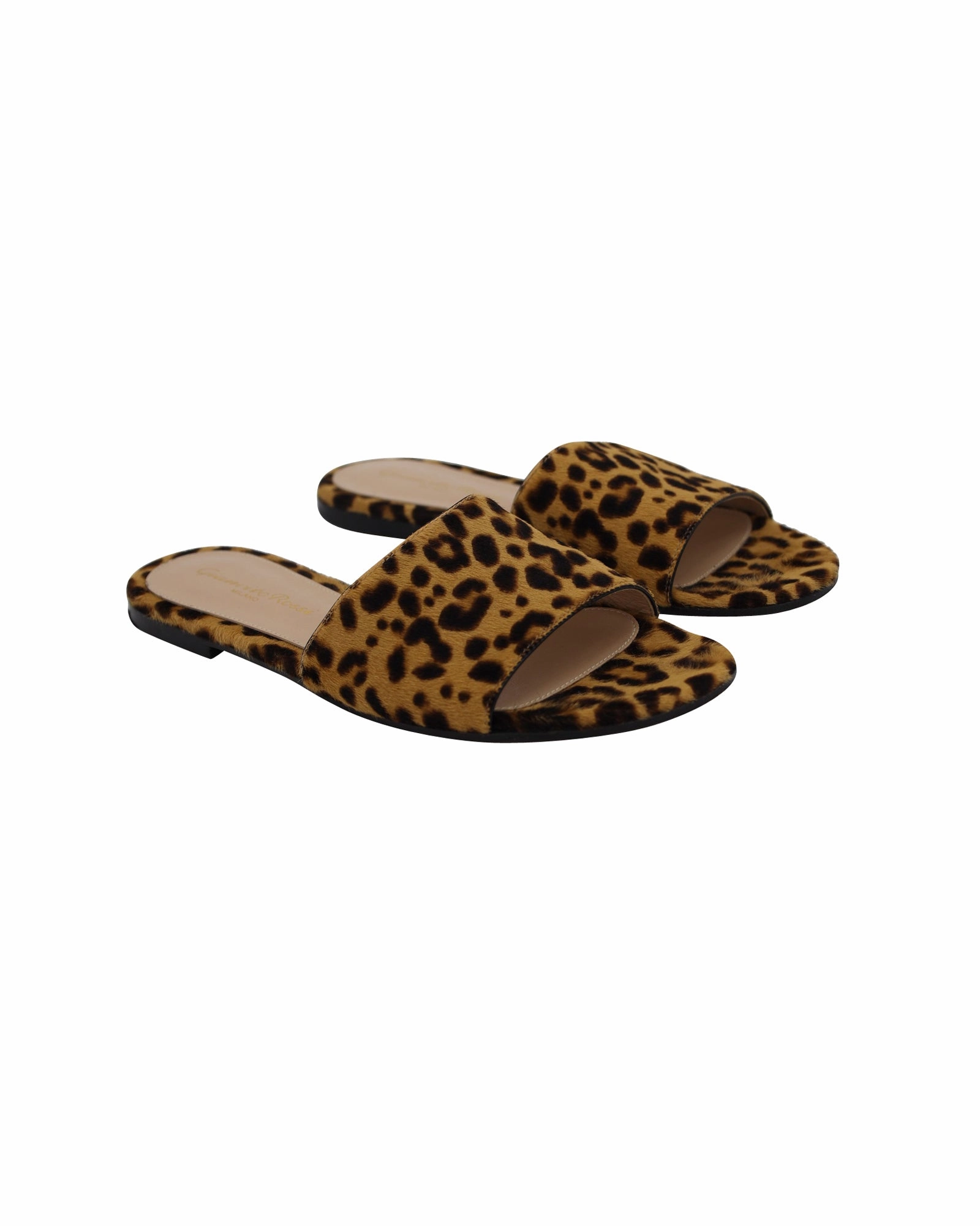 Gianvito Rossi Slides In Animal Print Ponyhair