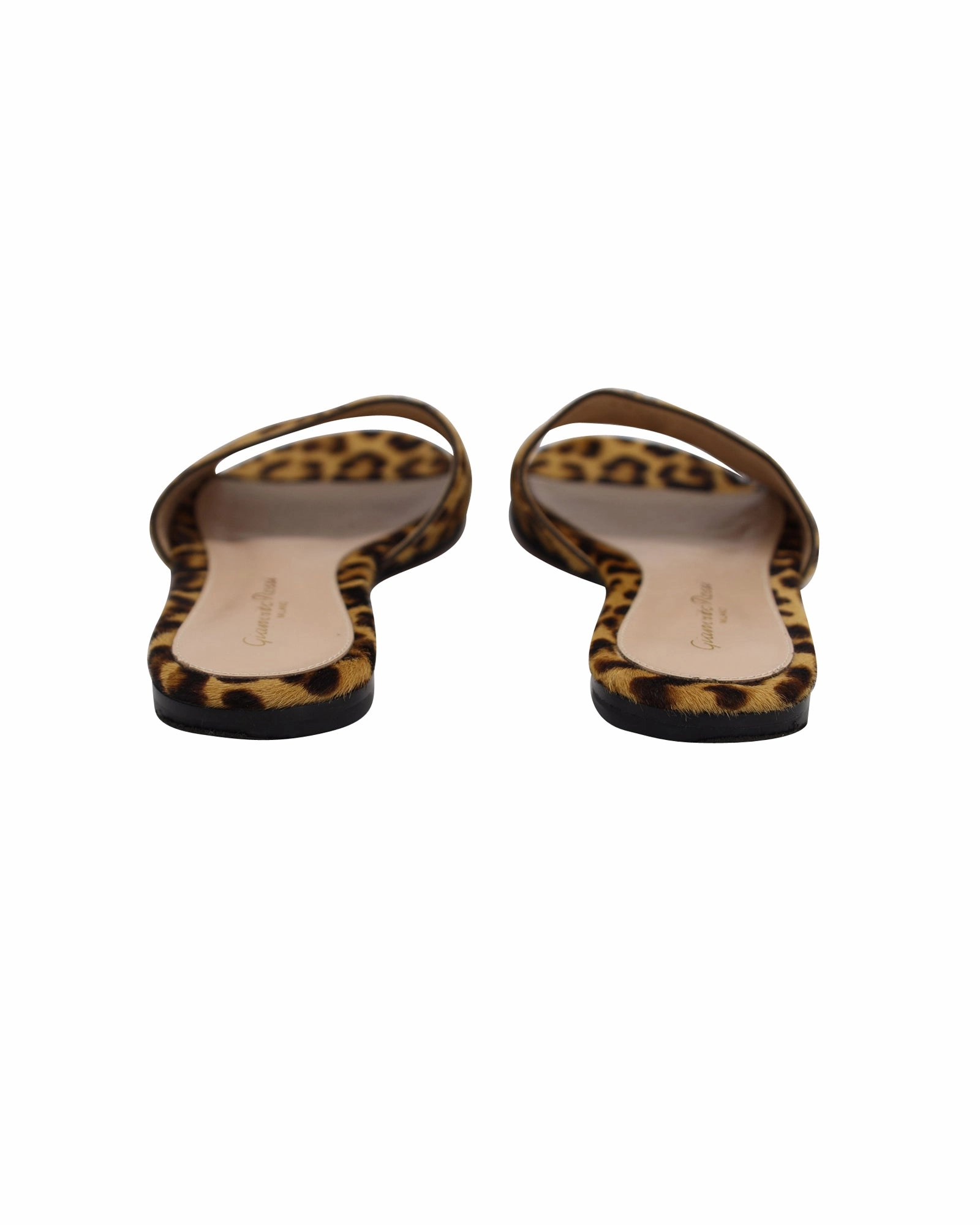 Gianvito Rossi Slides In Animal Print Ponyhair