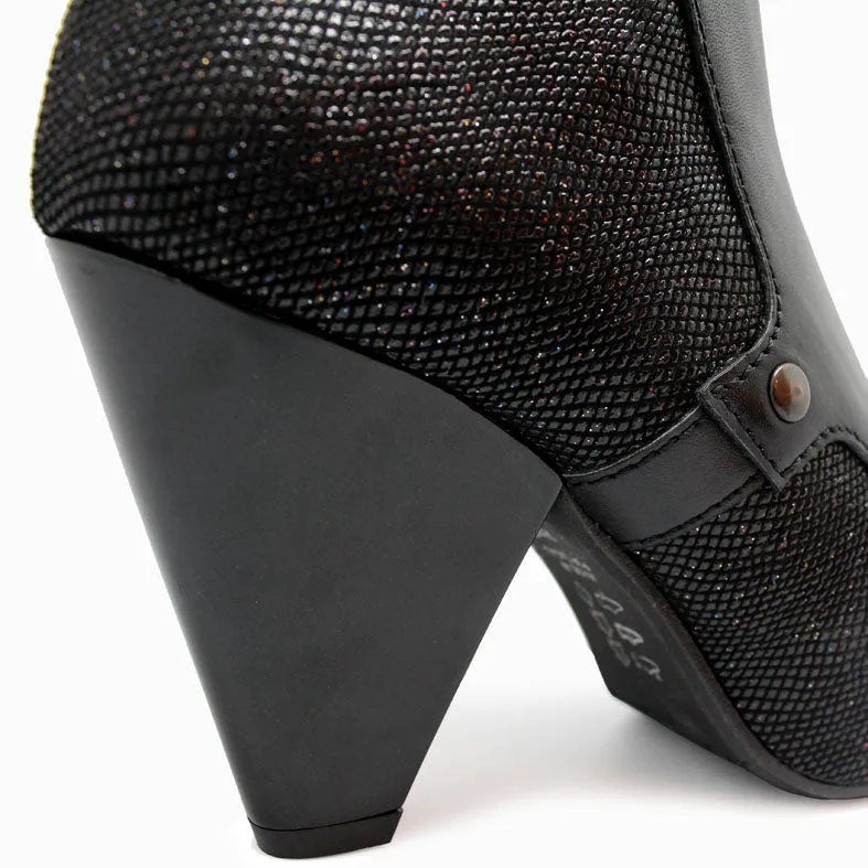 Grande Marnier - Black/Sparkle biker boot- last pair 41!