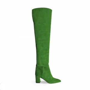 GREEN SUEDE GILDA