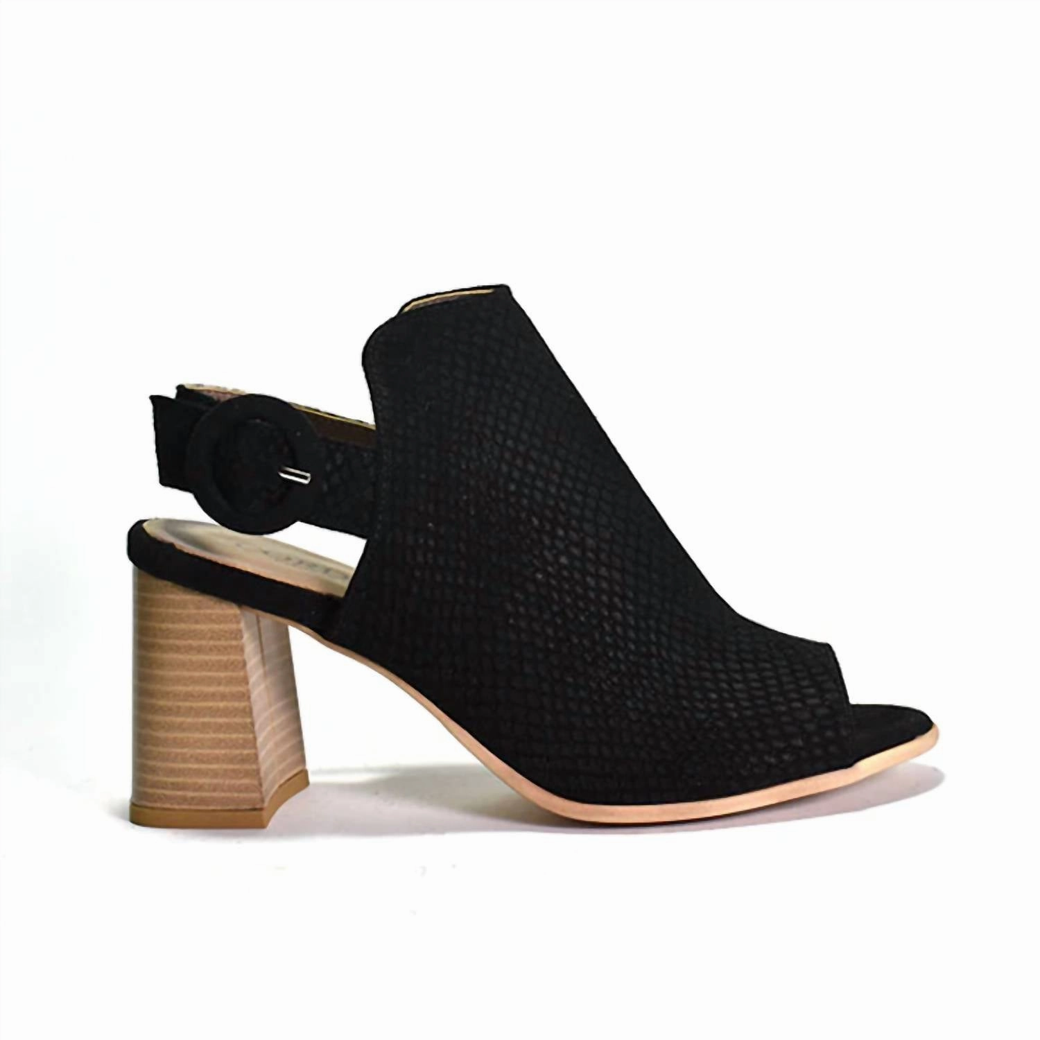 Gwen Sandals In Crosta Nero Python Print