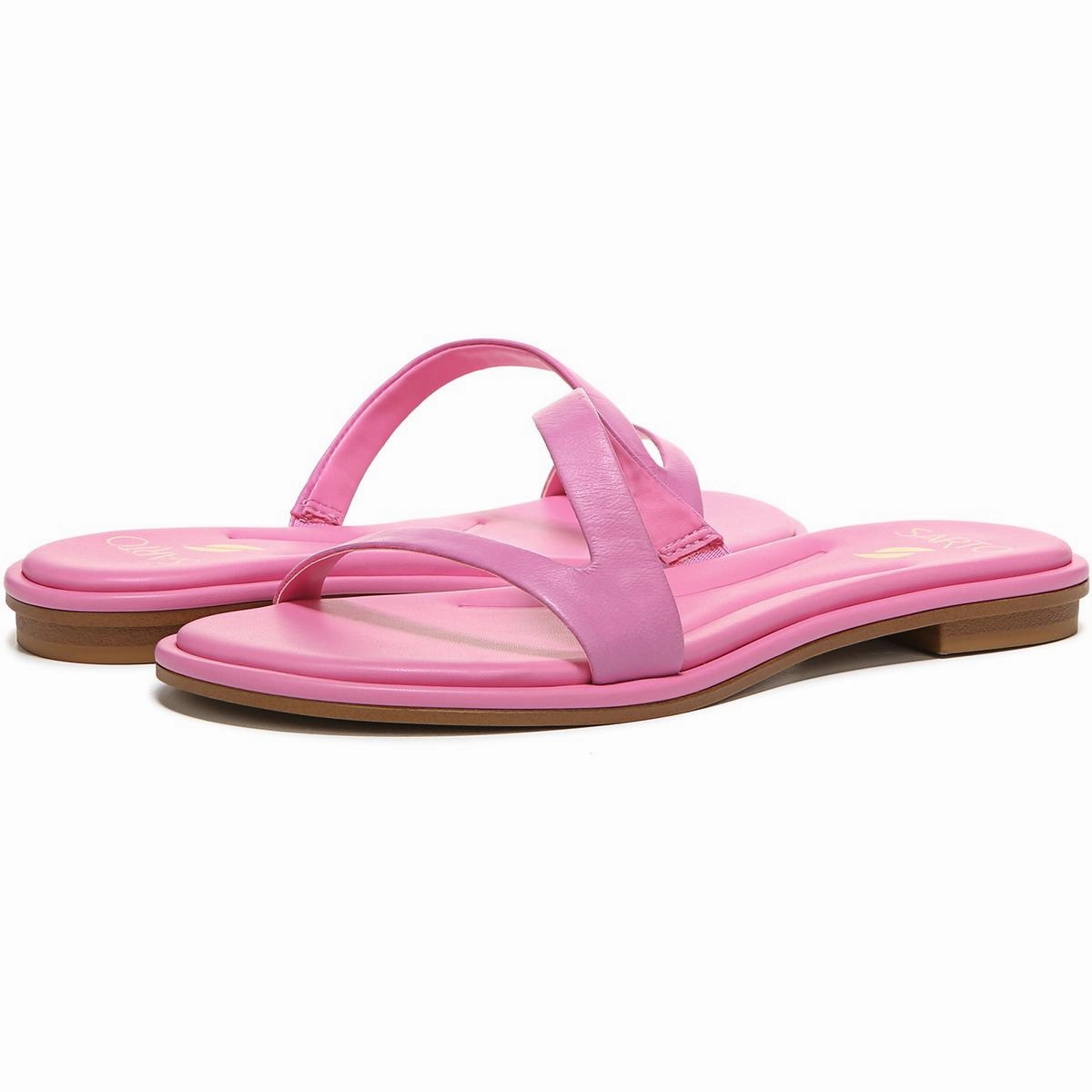 Gwyneth Womens Leather Slip On Strappy Sandals