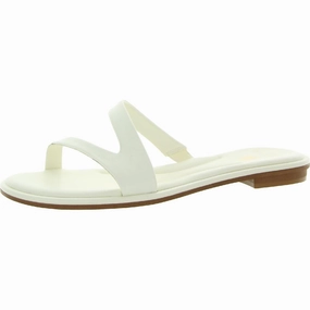 Gwyneth Womens Leather Slip On Strappy Sandals