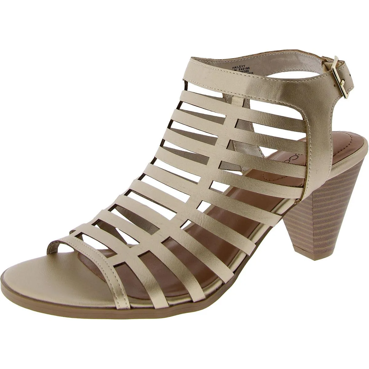 Haileyy Womens Strappy Man Made Block Heel