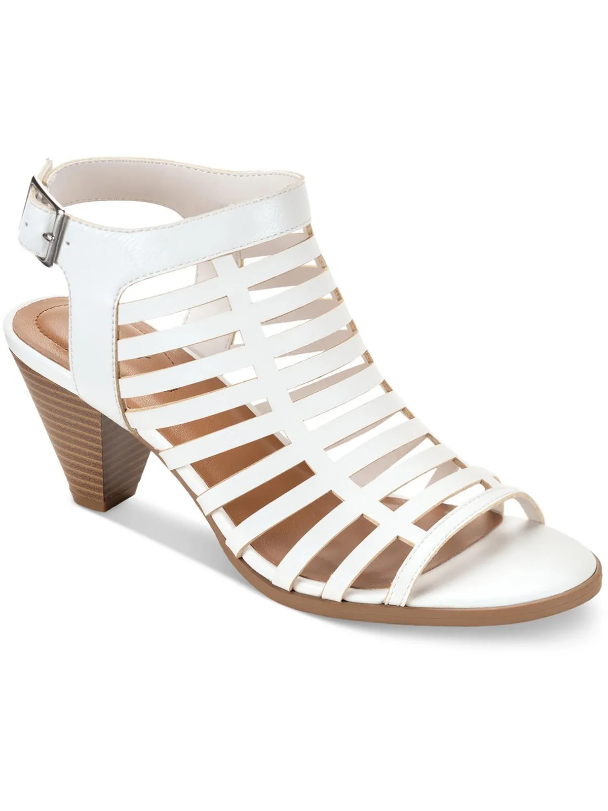 Haileyy Womens Strappy Man Made Block Heel