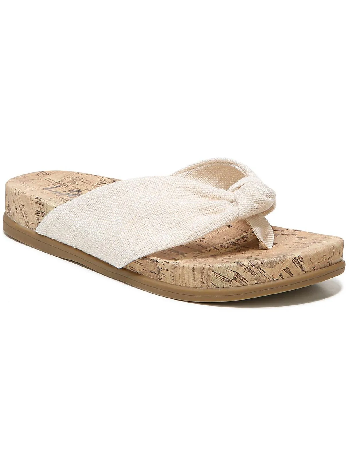Happy Womens Slip-On Cork Thong Sandals