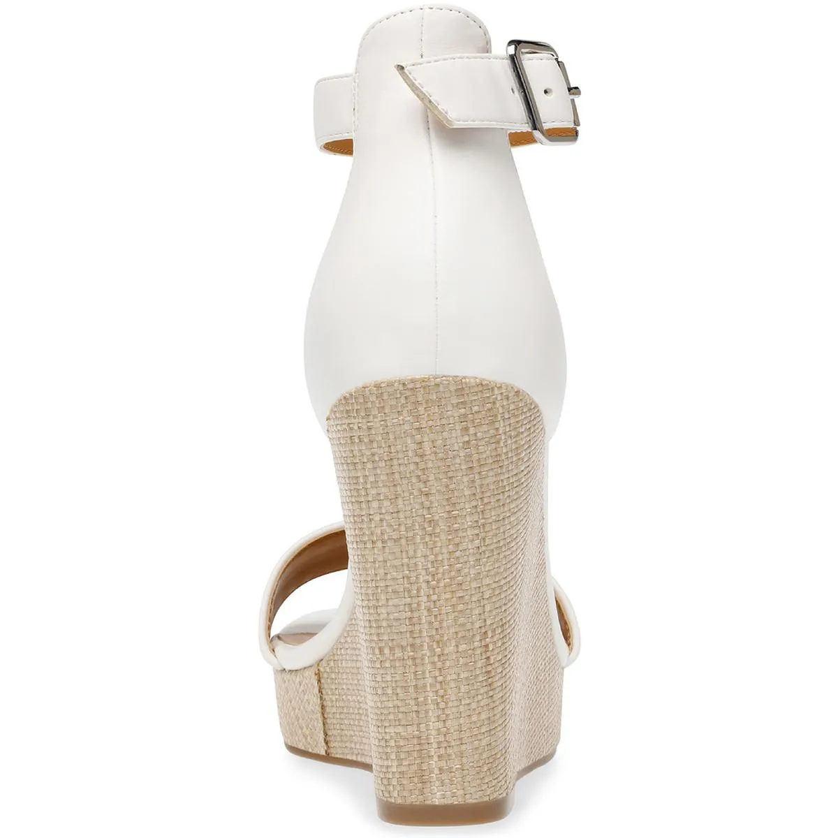 Harla Womens Faux Leather Platform Wedge Sandals