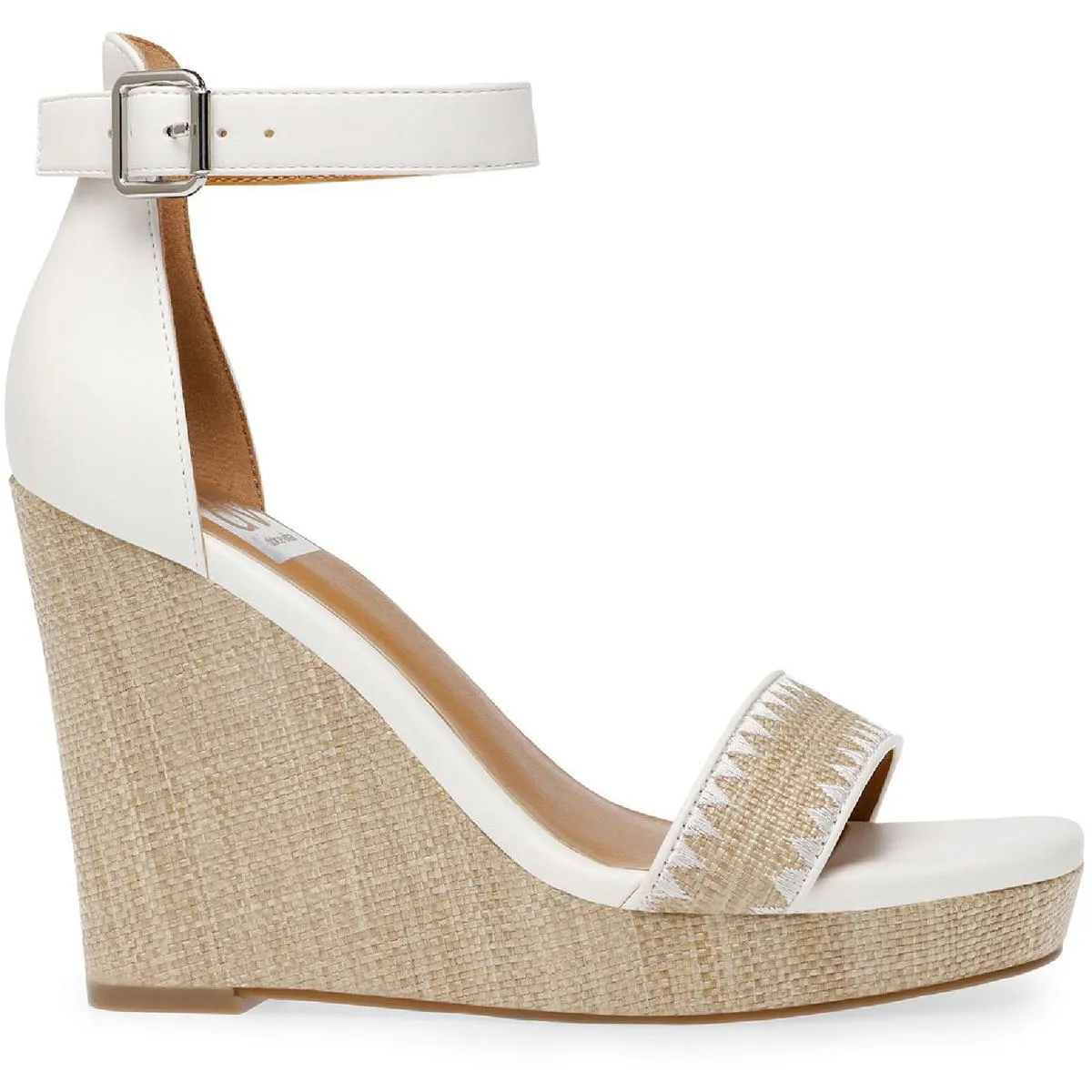 Harla Womens Faux Leather Platform Wedge Sandals