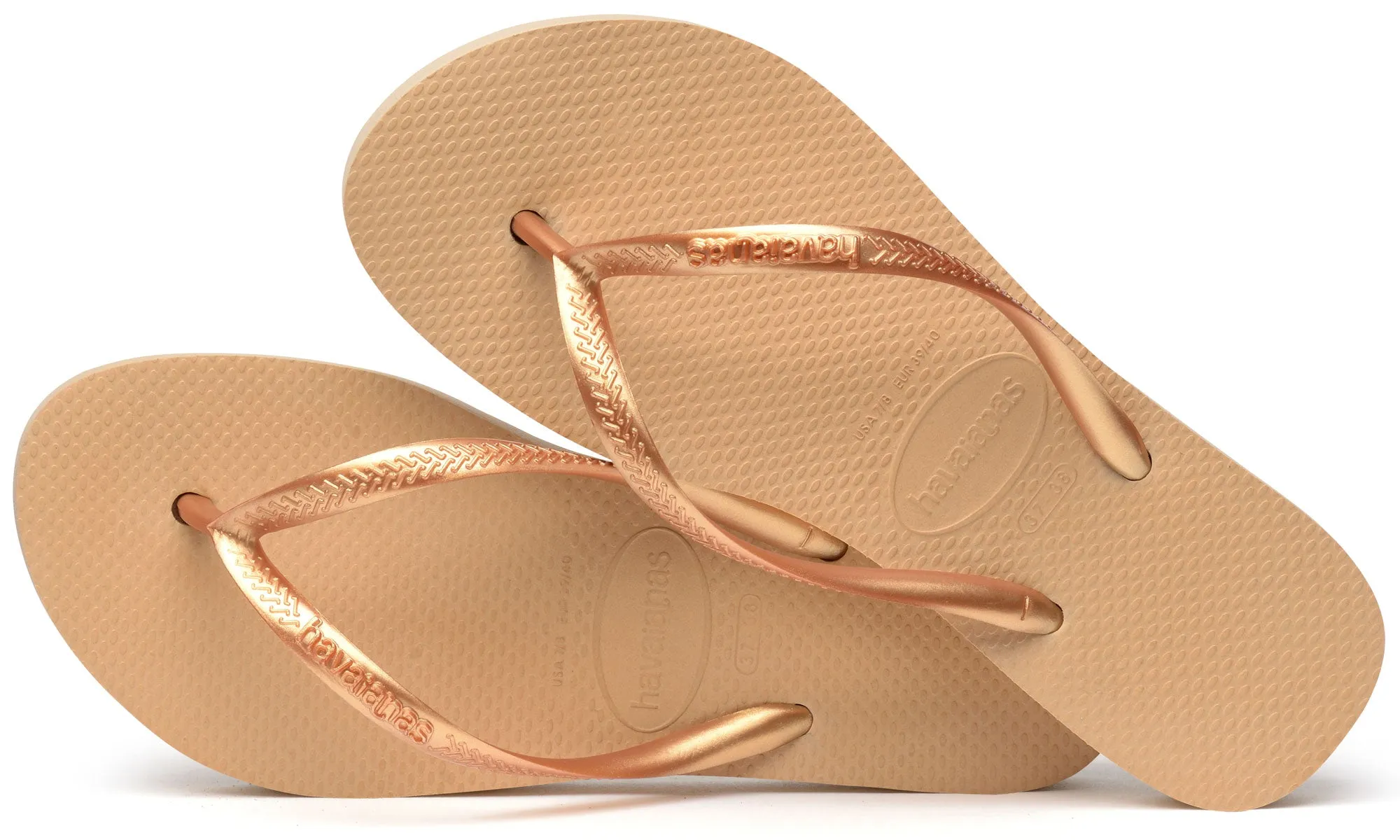 Havaianas Slim Flatform In Gold For Unisex
