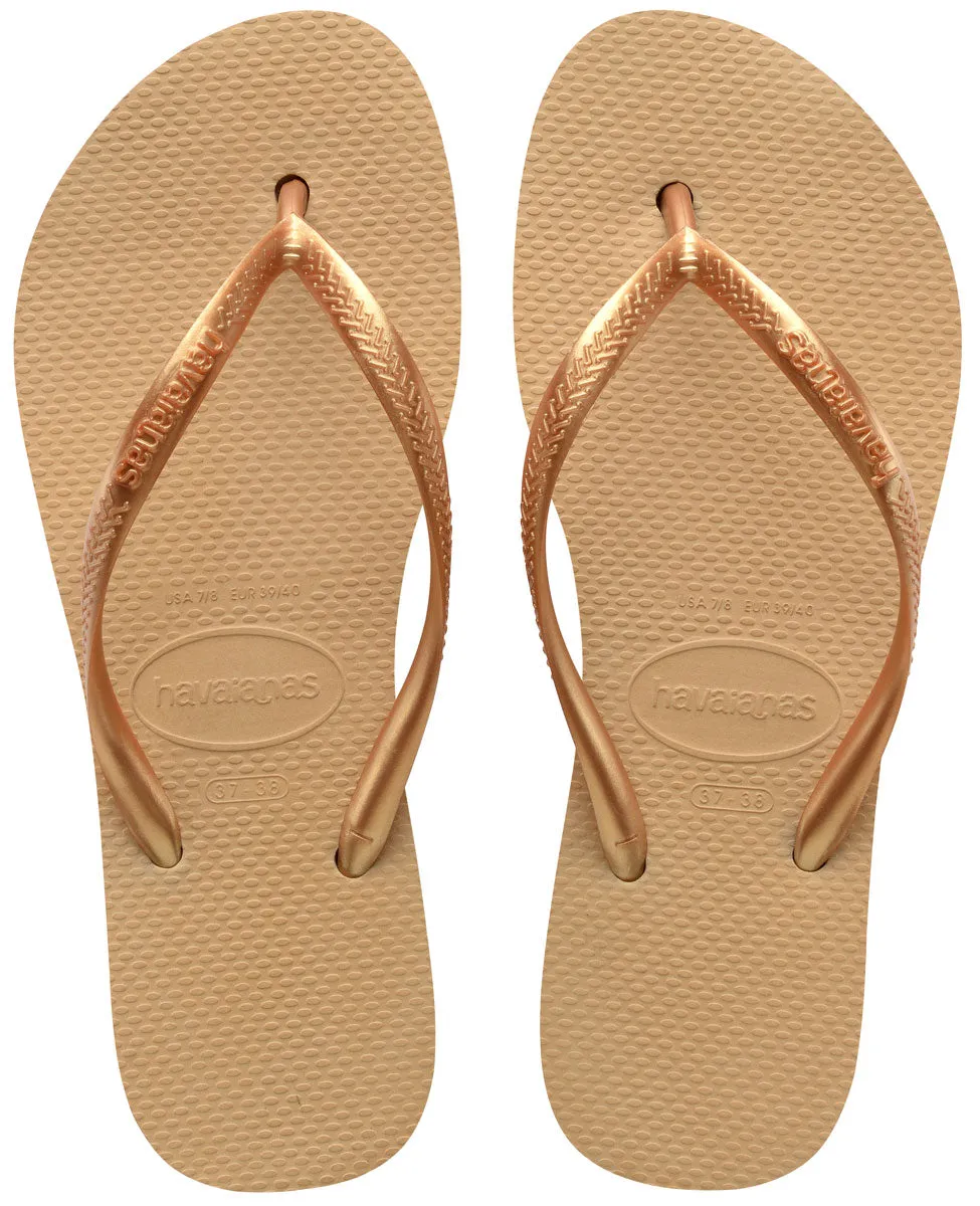 Havaianas Slim Flatform In Gold For Unisex