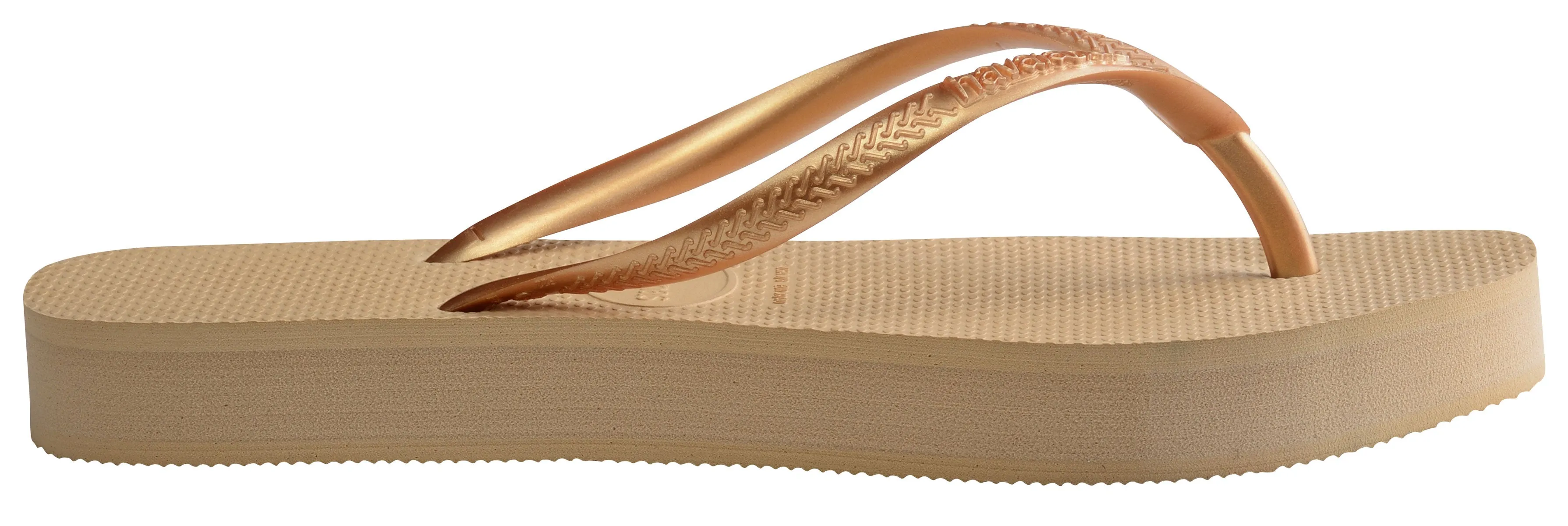 Havaianas Slim Flatform In Gold For Unisex