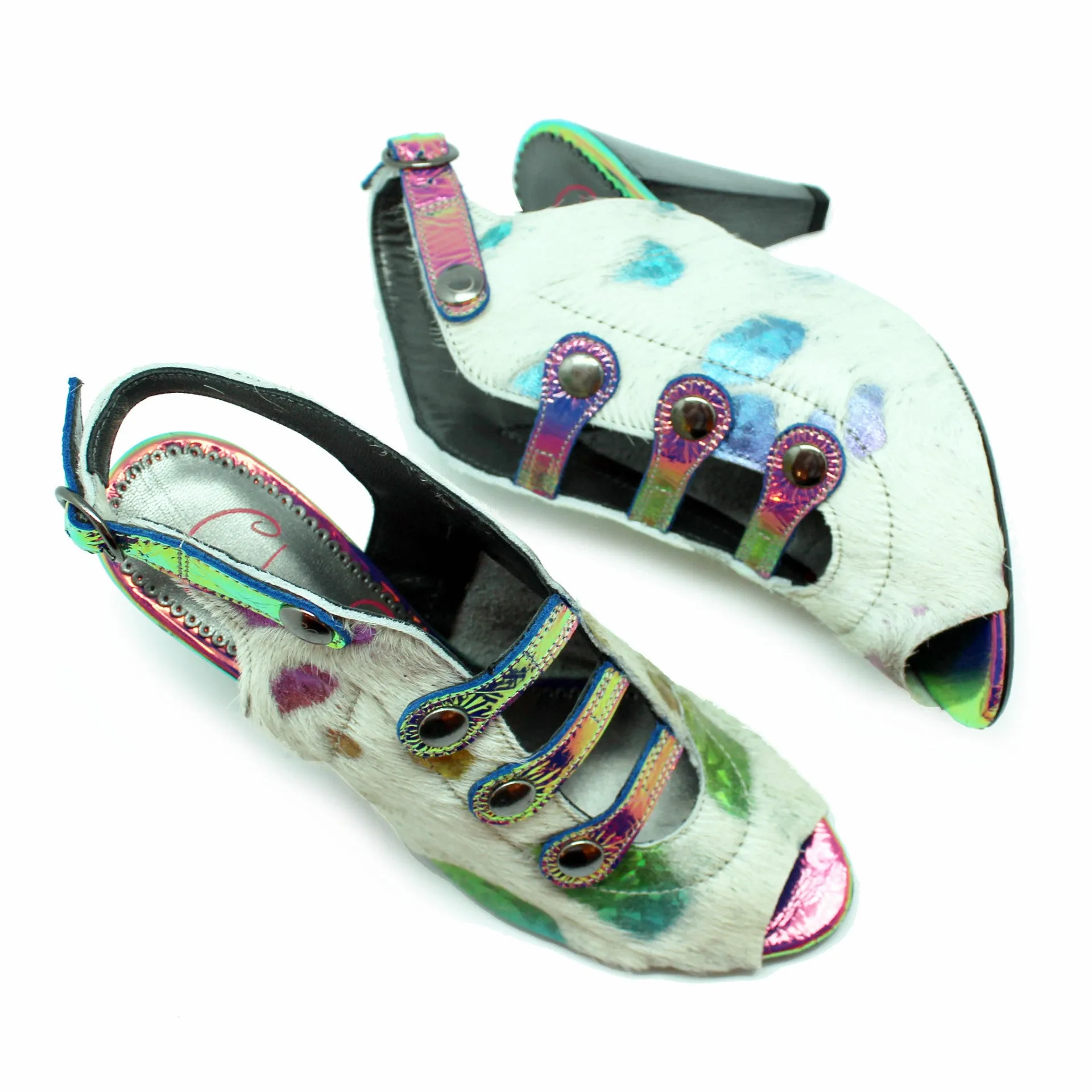 Honey - White Rainbow Unicorn heel
