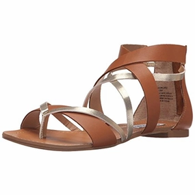 Honore Womens Metallic Strappy Gladiator Sandals