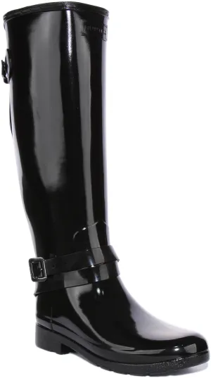 Hunter Refined Tall In Black Gloss For Women