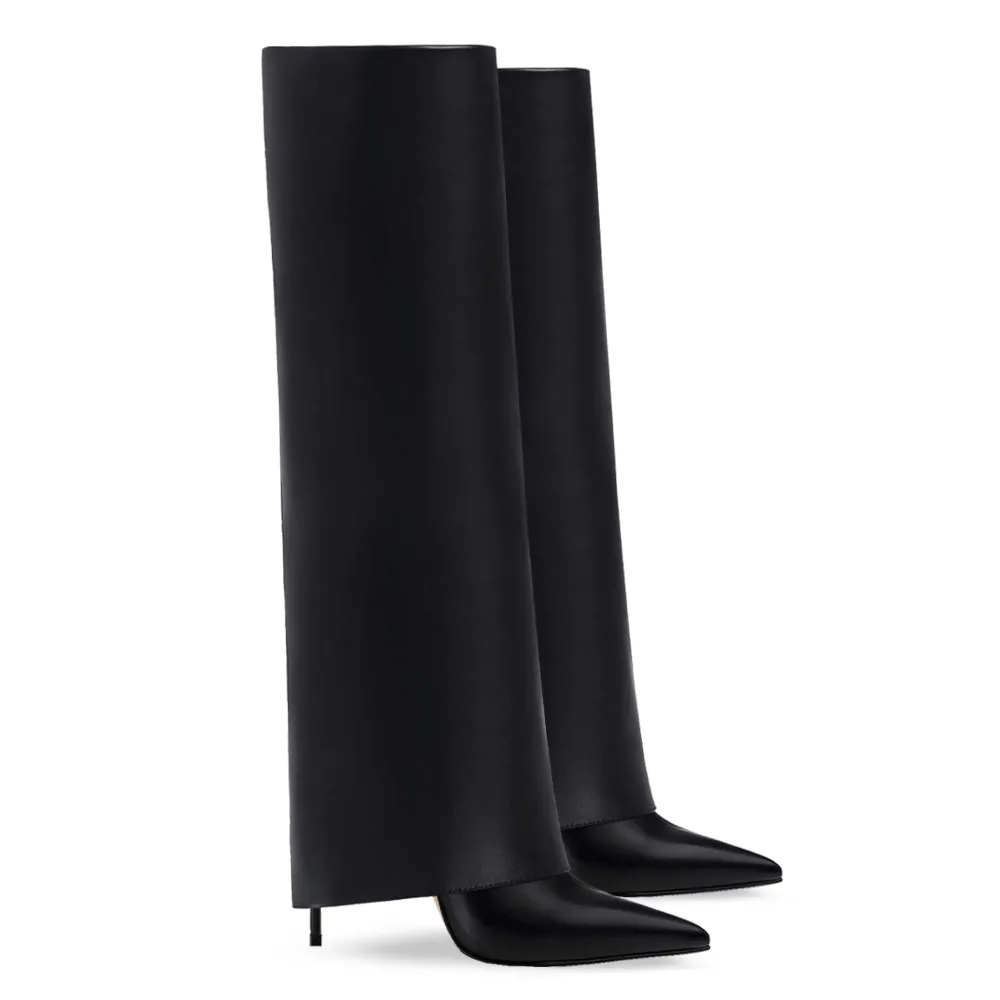 INES BLACK LEATHER